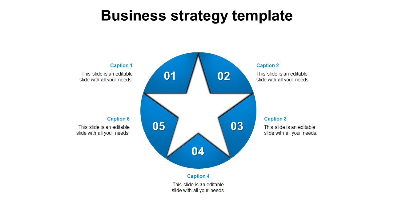 Free - Stunning Business Strategy Template In Circle Model Slide